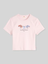 Slim Fit T-Shirt aus Baumwoll-Mix von Levi's® Pink - 4