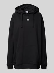 Oversized Hoodie mit Label-Stitching von adidas Originals Schwarz - 31