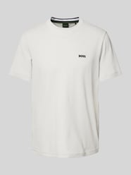 T-Shirt mit Label-Stitching Modell 'Taddy' von BOSS Green Grau - 8