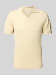 T-Shirt mit V-Ausschnitt Modell 'ALLI' von Blend Beige - 24