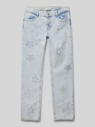 Straight Fit Jeans aus reiner Baumwolle mit Strasssteinbesatz Modell 'CARLY DAD' von Only - 26