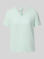 t-shirt w imitacji dzianiny z dekoltem w serek od Rich & Royal - 14