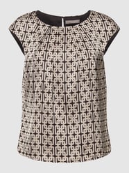 Bluse mit gelegten Falten von Christian Berg Woman Selection Schwarz - 25