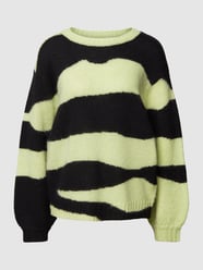 Strickpullover mit Streifenmuster von comma Casual Identity Grün - 5