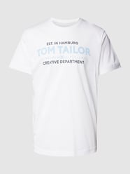 T-Shirt mit Label-Print von Tom Tailor Weiß - 33