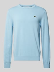 Sweter z dzianiny z naszywką z logo od Lacoste - 18