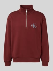 Regular Fit Sweatshirt mit Logo-Stitching Modell 'Terry' von Calvin Klein Jeans - 48