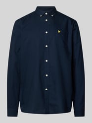 Freizeithemd in unifarbenem Design von Lyle & Scott Blau - 25