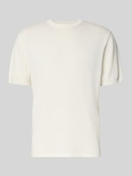 T-shirt z prążkowanym okrągłym dekoltem od Christian Berg Men - 26