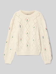 Regular fit pullover met ajoutricot, model 'FLOWER' van Only - 20