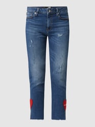 Cropped Slim Fit Jeans mit Stretch-Anteil von Love Moschino Blau - 18