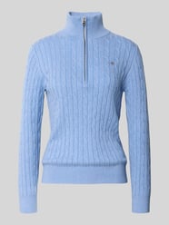 Troyer mit Logo-Stitching und Zopfmuster von Gant - 2