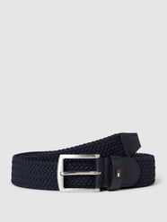Stoffgürtel mit Zopfmuster Modell 'DENTON' von Tommy Hilfiger Blau - 12