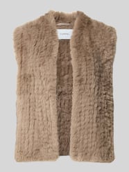 Regular Fit Weste aus Kunstfell von COMMA Beige - 4