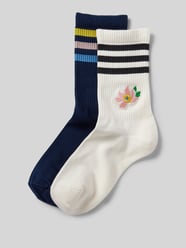 Socken mit Motiv-Stitching Modell 'LIBERTY' im 2er-Pack von adidas Originals Schwarz - 16