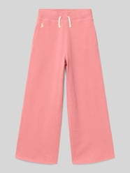 Spodnie dresowe o kroju regular fit z mieszanki bawełny od Polo Ralph Lauren Teens Fuksjowy - 20