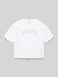 męski t-shirt o kroju regular fit z czystej bawełny od Tommy Hilfiger Teens - 14
