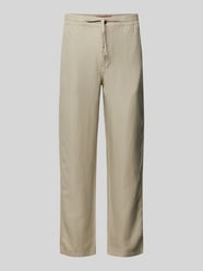 Straight Leg Leinenhose mit Tunnelzug Modell 'Merchant' von Superdry Beige - 40