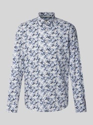 Slim  Fit Freizeithemd mit floralem Allover-Muster von Jake*s Weiß - 2