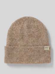 Beanie met omslag en labeldetail, model 'Willian' van Barts Beige - 33