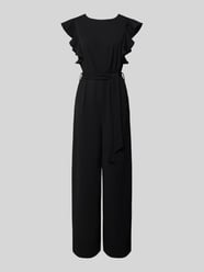 Jumpsuit mit Rundhalsausschnitt und Bindegürtel von Apricot - 20