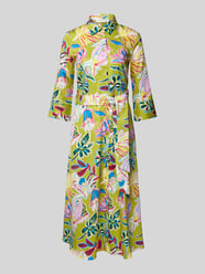Midikleid mit Bindegürtel von Christian Berg Woman - 4