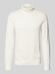 Rollkragenpullover mit Woll-Anteil und Label-Stitching von Christian Berg Men - 7