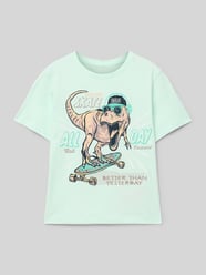 T-shirt met motief- en statementprint, model 'VANYO' van Name It - 1