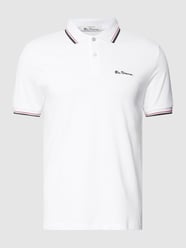 Poloshirt mit Label-Stitching Modell 'SIGNATURE' von Ben Sherman Weiß - 23