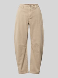 barrel fit broek met steekzakken van Buena Vista Beige - 2