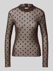 Slim fit shirt met lange mouwen met all-over motief model 'JESHI' van PIECES - 31