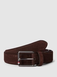 Ledergürtel mit Strukturmuster von Tommy Hilfiger Braun - 36
