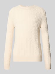 slim fit trui van puur kasjmier met kabelpatroon van Christian Berg Men - 2