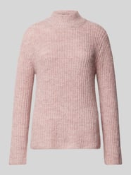 Gebreide pullover met opstaande kraag, model 'Torino' van Soyaconcept Roze - 10