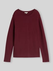 Regular Fit Pullover mit gerippten Abschlüssen von Tom Tailor Bordeaux - 43
