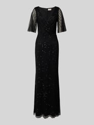 Abendkleid in Wickel-OPtik von LACE & BEADS Schwarz - 6