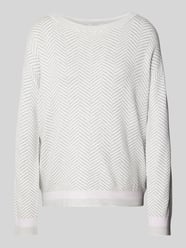 Oversized gebreide pullover met boothals van Tom Tailor Grijs / zwart - 26