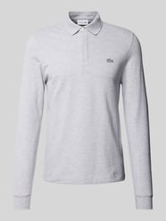 Regular fit poloshirt in design met lange mouwen van Lacoste Grijs / zwart - 37