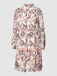 Knielanges Kleid mit Plisseefalten Modell 'Elly' von ICHI Rosa - 25