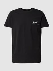 T-shirt z nadrukiem z logo od BOSS Czarny - 24
