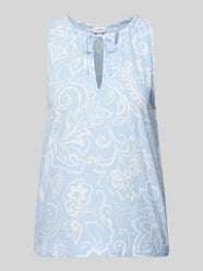 Blusenshirt aus Viskose mit Raffungen von s.Oliver RED LABEL Blau - 30