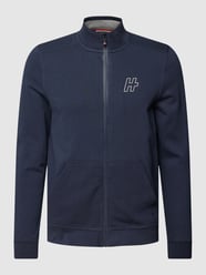 Sweatjacke aus Baumwollmischung mit Stehkragen von HECHTER PARIS Blau - 20