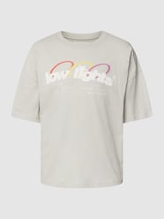 T-shirt met labelprint van Low Lights Studios Grijs / zwart - 4