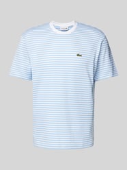 T-Shirt mit Label-Stitching von Lacoste Blau - 33