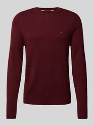 Wollpullover mit Logo-Stitching von Tommy Hilfiger Rot - 28