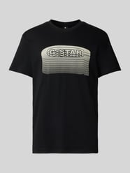 T-Shirt mit geripptem Rundhalsausschnitt von G-Star Raw Schwarz - 38