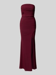 Abendkleid mit rückseitiger Schnürung und Raffungen von Luxuar Bordeaux - 9