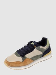 Sneakersy ze skóry i tkaniny, model ‘Toronto’ od HOFF Beżowy - 34