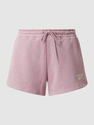 Szorty z dzianiny dresowej z wyhaftowanym logo  od Reebok Active Różowy - 46