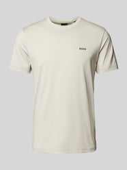T-Shirt mit Label-Print von BOSS Green Beige - 3